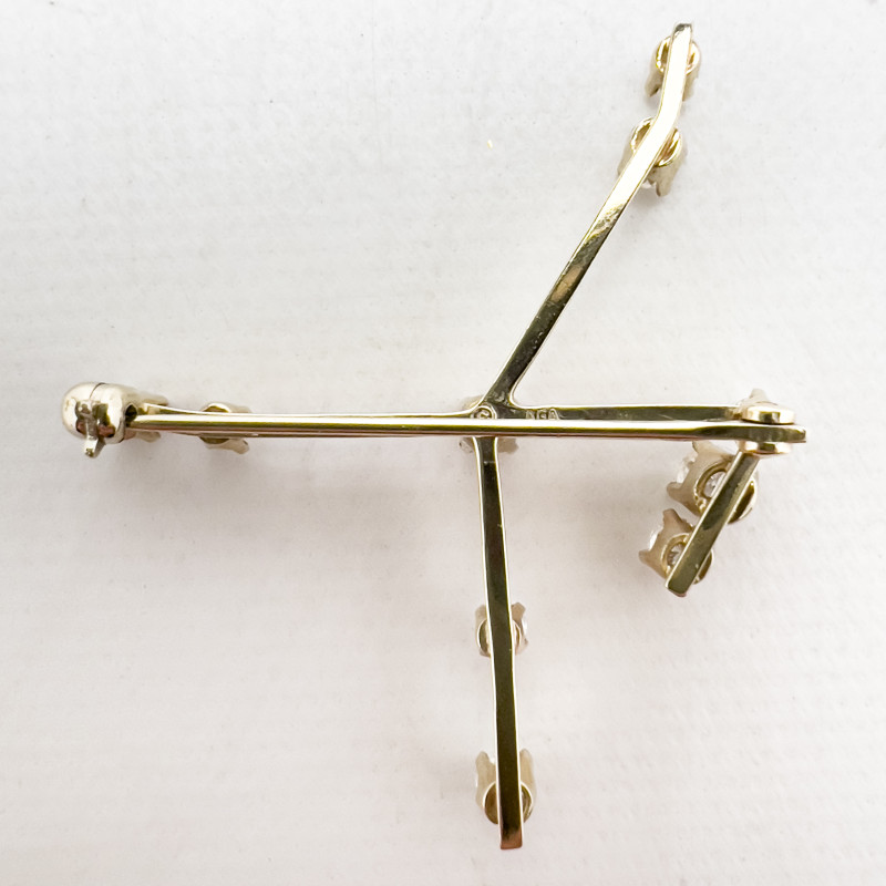 Gold and Diamond Constellation Brooch