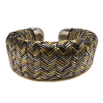 Image for Lot Angela Cummings - Silver and Gold Cuff Bracelet