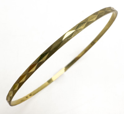 Gold Bangles and Earrings, Group of 3
