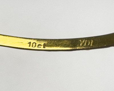 Gold Bangles and Earrings, Group of 3