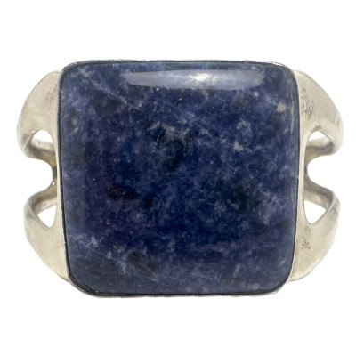 Image for Lot Sterling Silver and Lapis Cuff Bracelet
