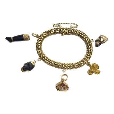 Image for Lot Gold Charm Bracelet