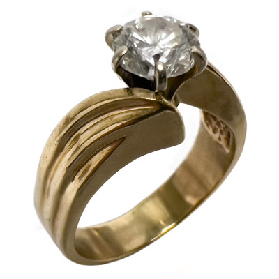 Image for Lot Gold and Diamond Ring