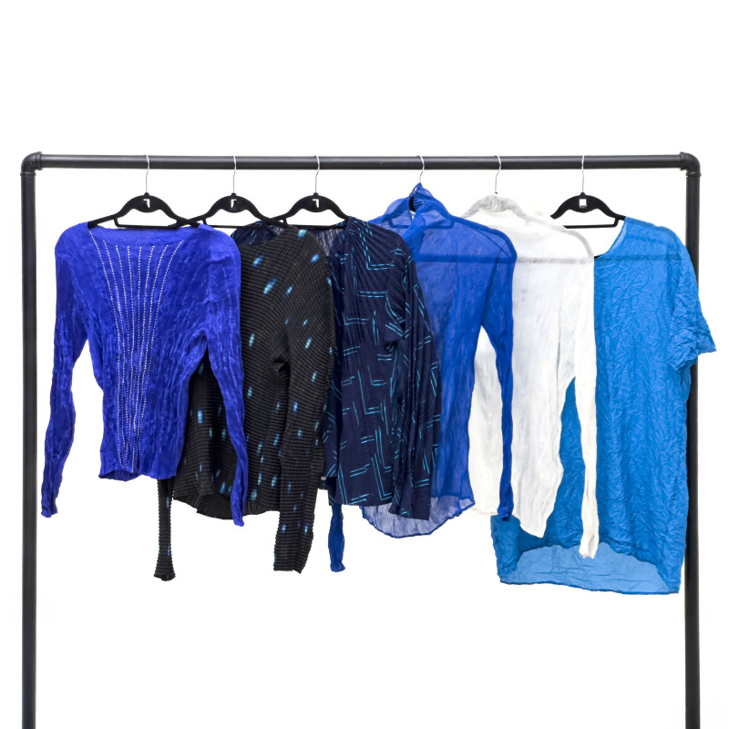 Issey Miyake - Pleats Please Long Sleeve and Other Tops, Group of 6