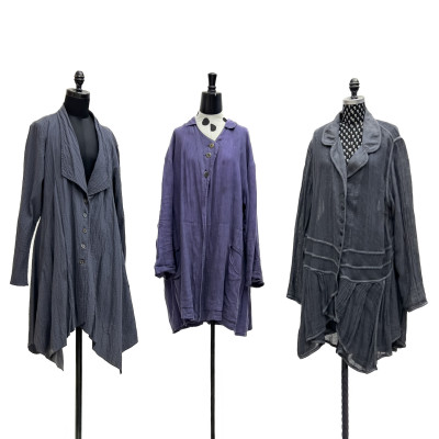 Image for Lot Cynthia Ashby  - Jacket and Oversized Shirts, Group of 3