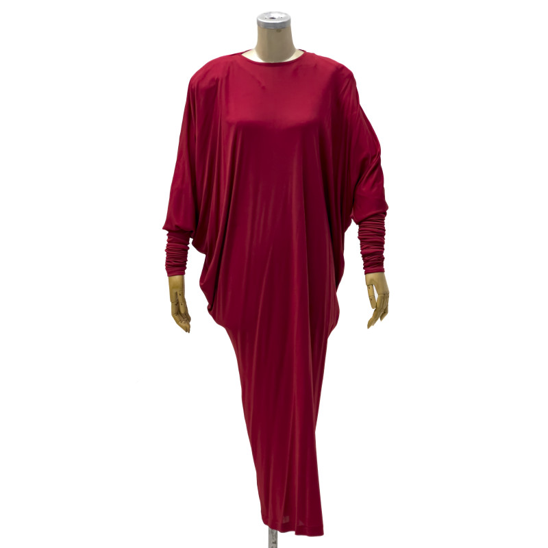 Norma Kamali - Red Dress with Oversized Sleeves