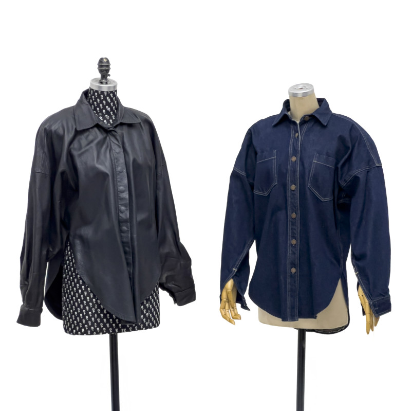 Norma Kamali - Leather and Denim Jackets, 2 Pieces