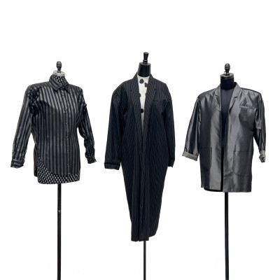 Image for Lot Norma Kamali - Black and Silver Jacket, Shirt, and Blazer, Group of 3