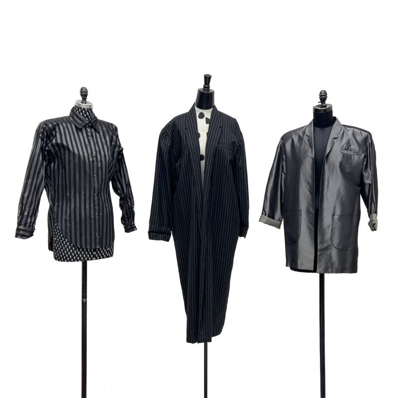Norma Kamali - Black and Silver Jacket, Shirt, and Blazer, Group of 3