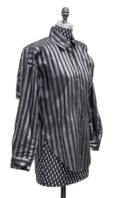 Norma Kamali - Black and Silver Jacket, Shirt, and Blazer, Group of 3