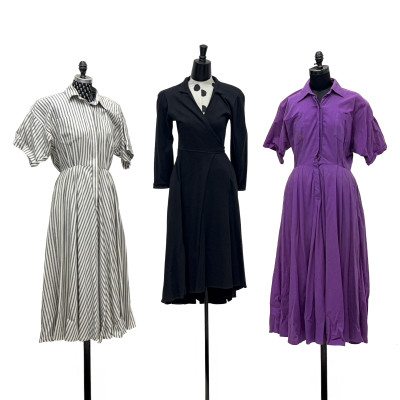 Image for Lot Norma Kamali - Collared Dresses, Group of 3