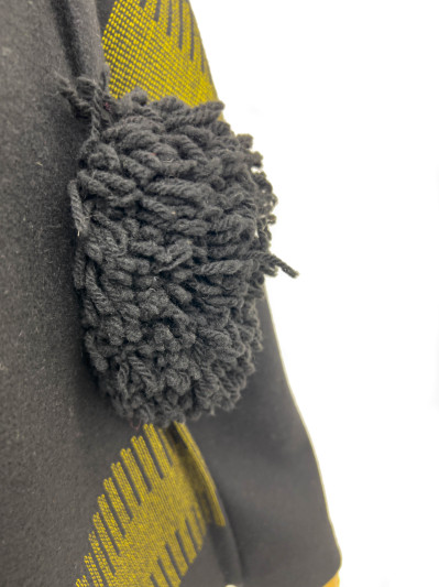 Yohji Yamamoto - Black and Gold Wool Coat