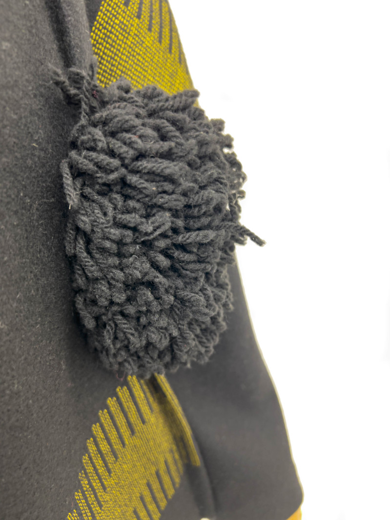 Yohji Yamamoto - Black and Gold Wool Coat