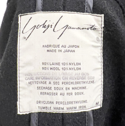 Yohji Yamamoto - Black and Gold Wool Coat