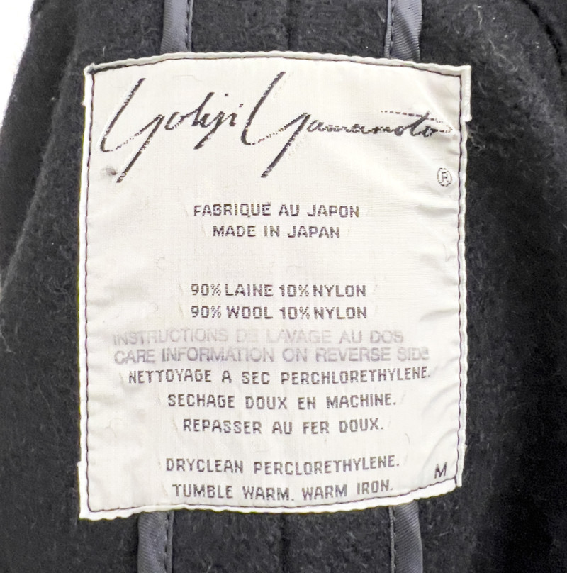 Yohji Yamamoto - Black and Gold Wool Coat