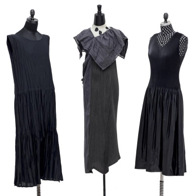 Image for Lot Issey Miyake - Black and Gray Dresses, Group of 3