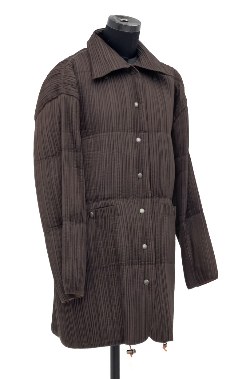 Issey Miyake - Pleats Please Brown Parka