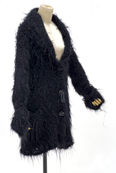 Issey Miyake - Black Shag Cardigan