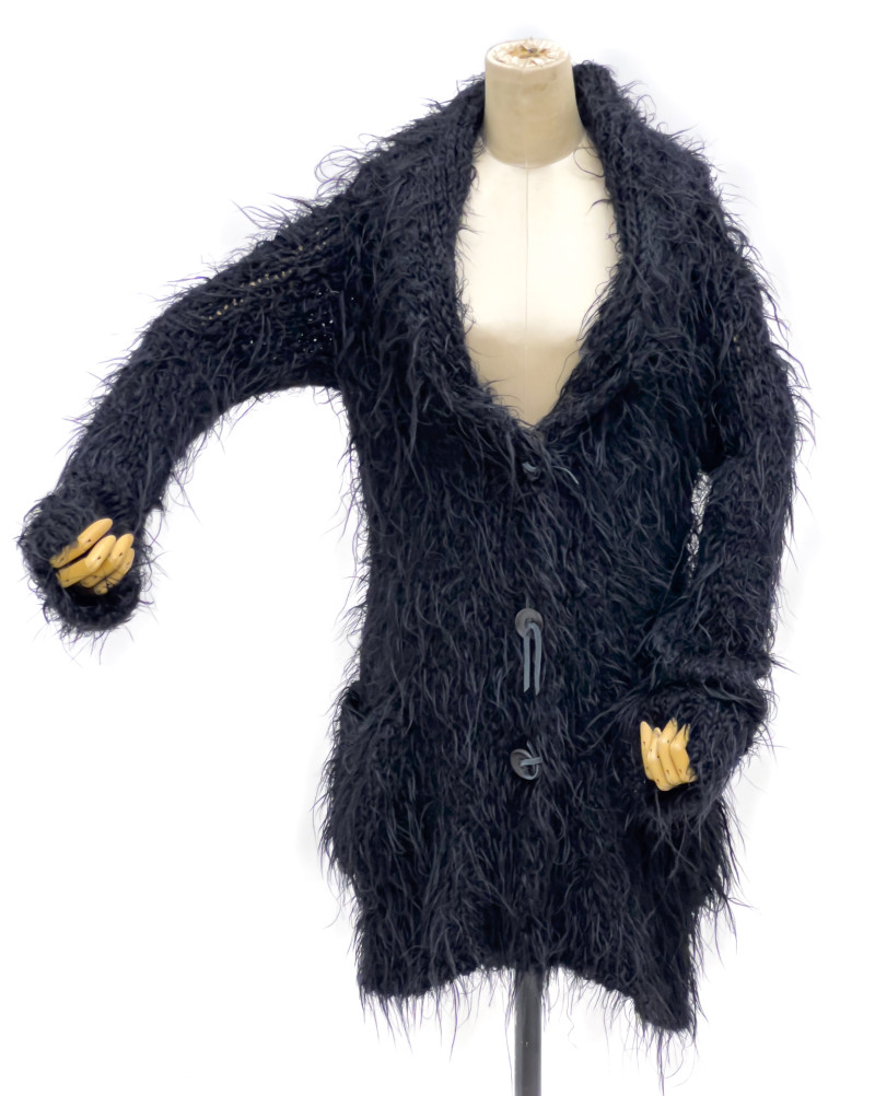 Issey Miyake - Black Shag Cardigan