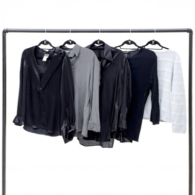 Image for Lot Giorgio Armani - Black and Gray Tops, Group of 5