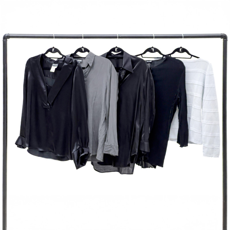 Giorgio Armani - Black and Gray Tops, Group of 5