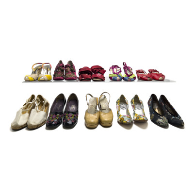Image for Lot Manolo Blahnik and Others - Sandals, Pumps, and Heels, Group of 10