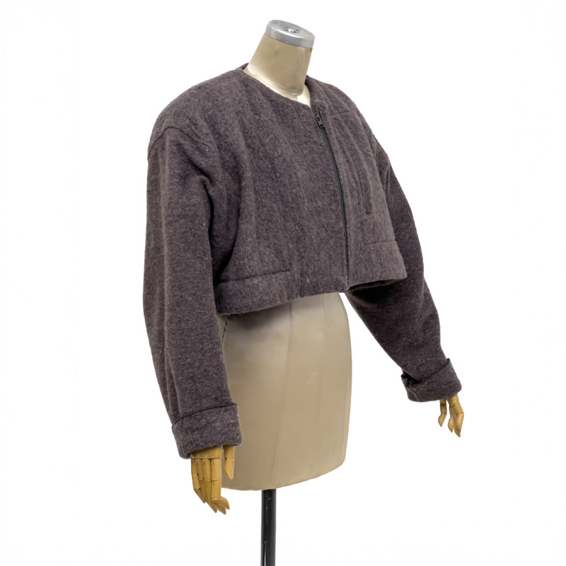 Wide Shoulder Wool Jacket