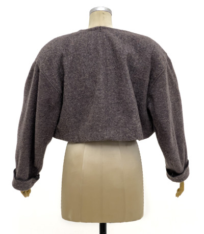 Wide Shoulder Wool Jacket