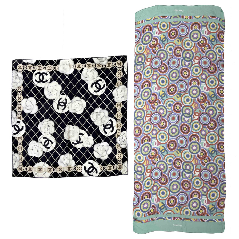 Chanel - Two Silk Scarves