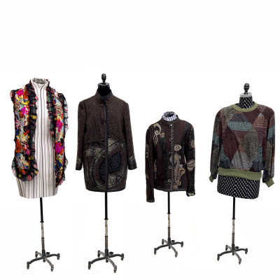 Image for Lot Koos Van Den Akker - Coats, Sweater, and Scarf, Group of 4
