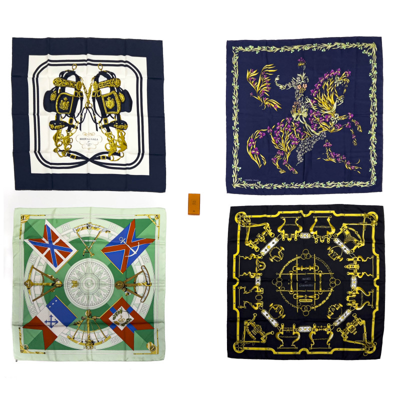 Hermès - Silk Scarves, Group of 4