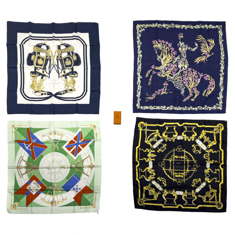 Hermès - Silk Scarves, Group of 4