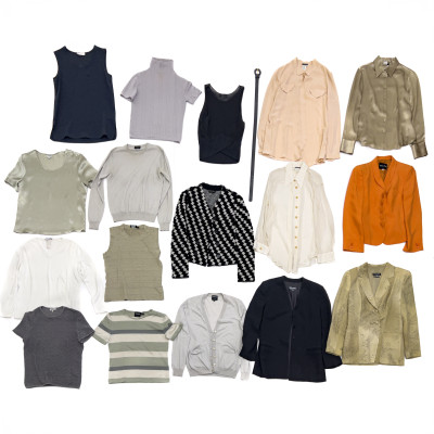 Image for Lot Giorgio Armani - Blazers, Sweaters, Blouses, and Belt, Group of 18