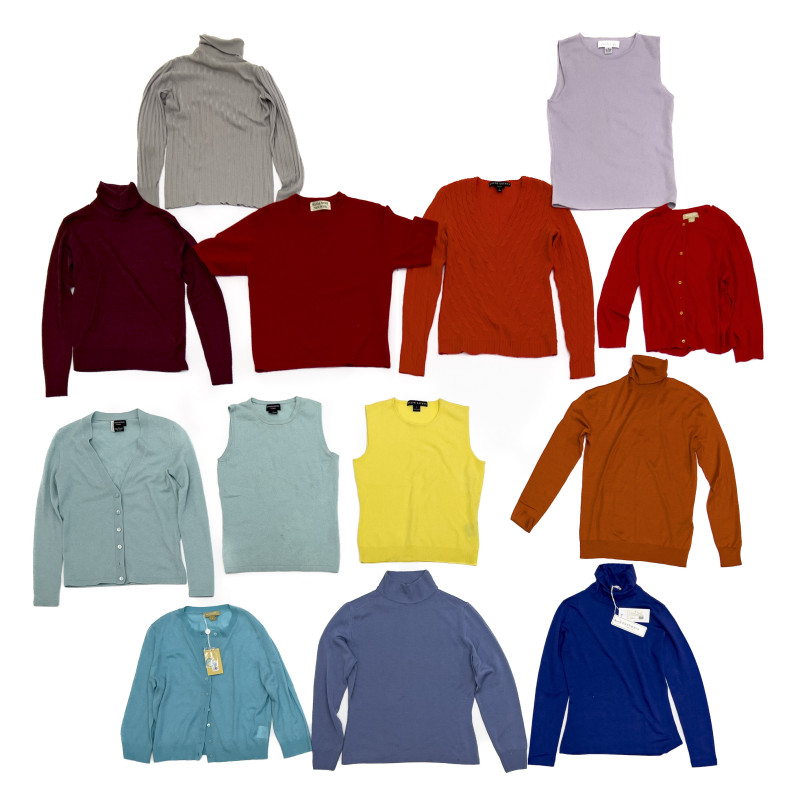 Colorful Designer Sweaters, Group of 13