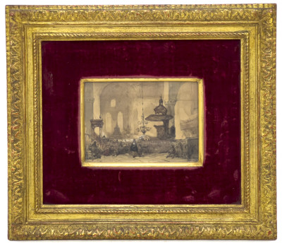 Church Interior Watercolor