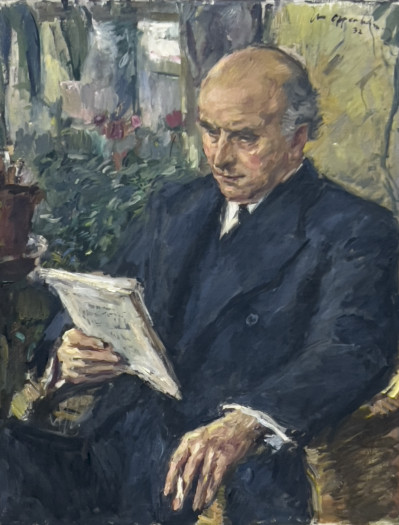 Image for Lot Unknown Artist - Painting of a Man Reading