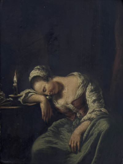 Image for Lot European School - Untitled (Tired Woman)