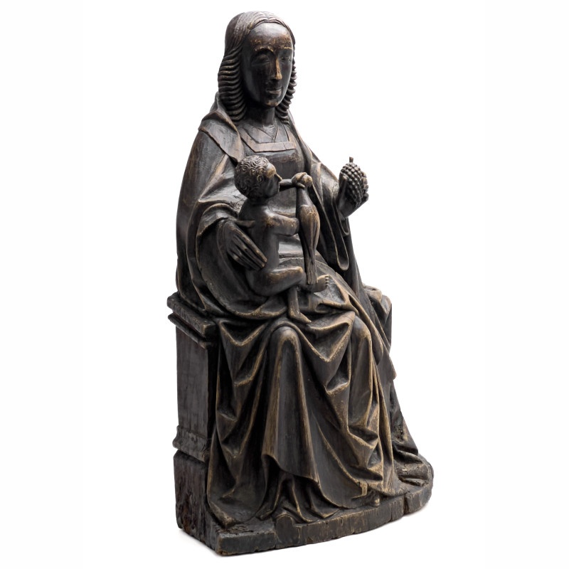 Madonna and Child, Continental Solid Wood  Carving