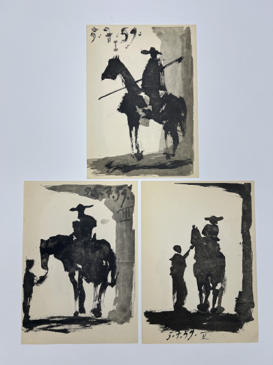 Image for Lot Pablo Picasso - Toro y Toreros Prints, Group of 3