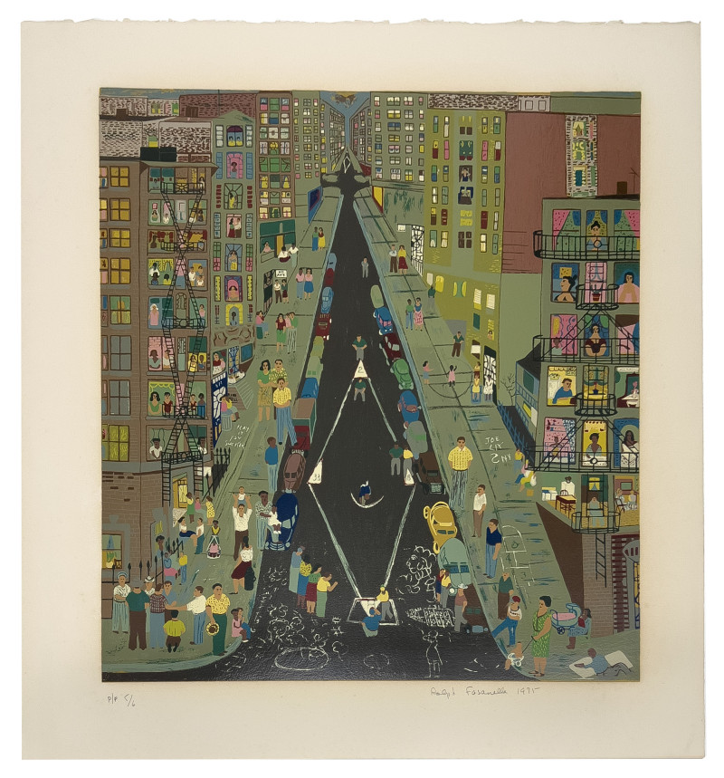 Ralph Fasanella - Stickball