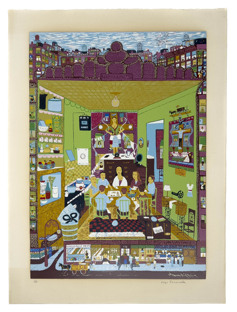 Ralph Fasanella - Family Supper