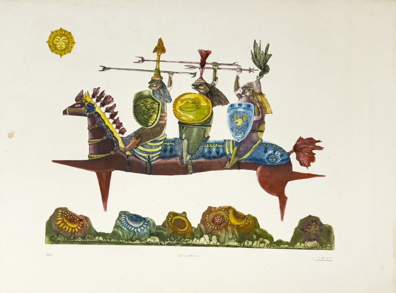 Guillermo Silva Santamaria - Warriors in Horseback, 3 Editions
