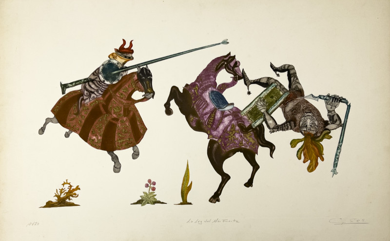 Guillermo Silva Santamaria - Warriors in Horseback, 3 Editions