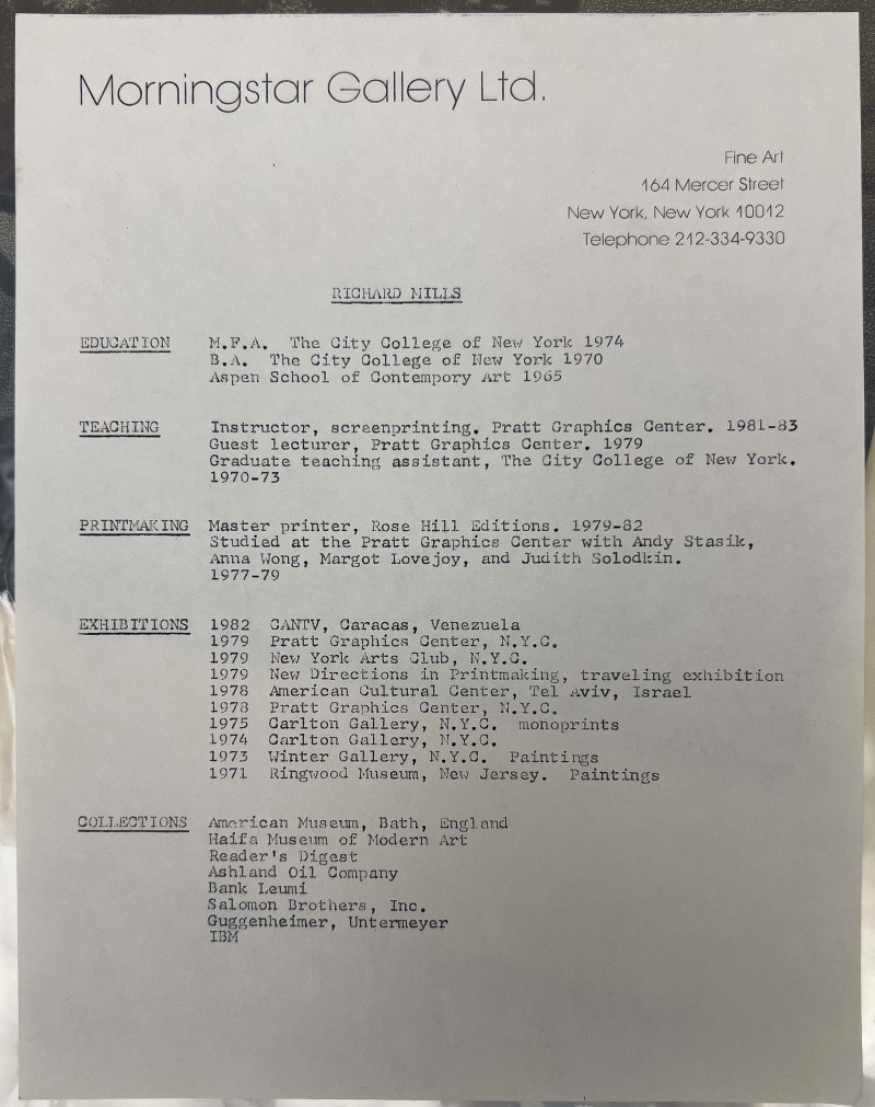 Richard Mills - New York City Prints, Group of 2