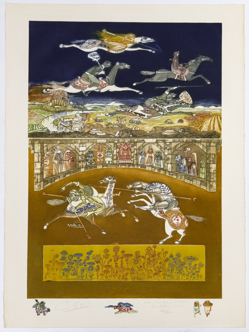 Guillermo Silva Santamaria - Figures and Warriors on Horseback, 4 Editions