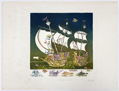 Guillermo Silva Santamaria - Warriors on Ships and Horseback, 3 Editions