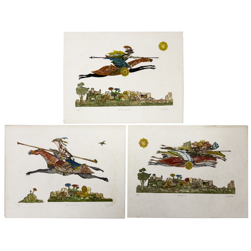 Guillermo Silva Santamaria - Warriors on Horseback, 3 Editions