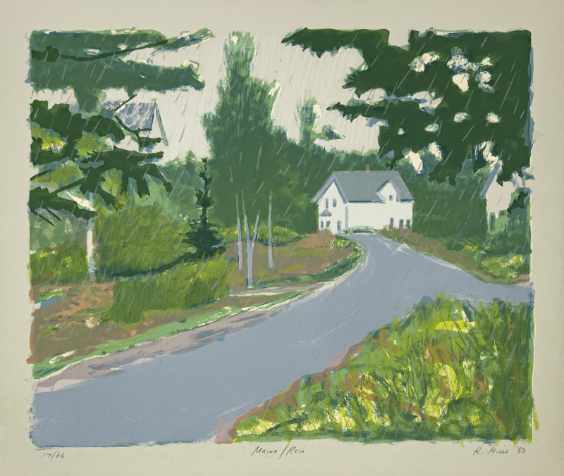 Richard Mills - Rainy Street Scenes, 2 Prints