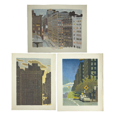 Image for Lot Richard Mills - New York City Scenes, 3 Prints