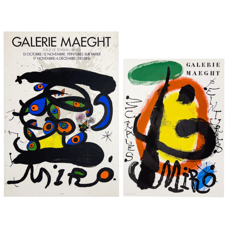 Joan Miró - Two Galerie Maeght Exhibition Posters